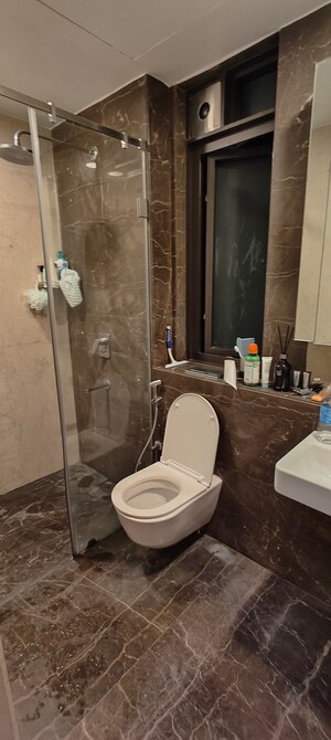Bathroom in 2 BHK Apartment at Lodha World View, Worli – for Rent