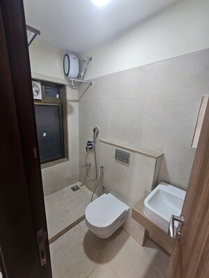 Bathroom in 2 BHK Apartment at Nahar Amaryllis Towers and Plaza, Chandivali – for Rent