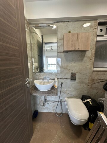 Bathroom in 1 BHK Apartment at Hiranandani Highland, Powai – for Rent