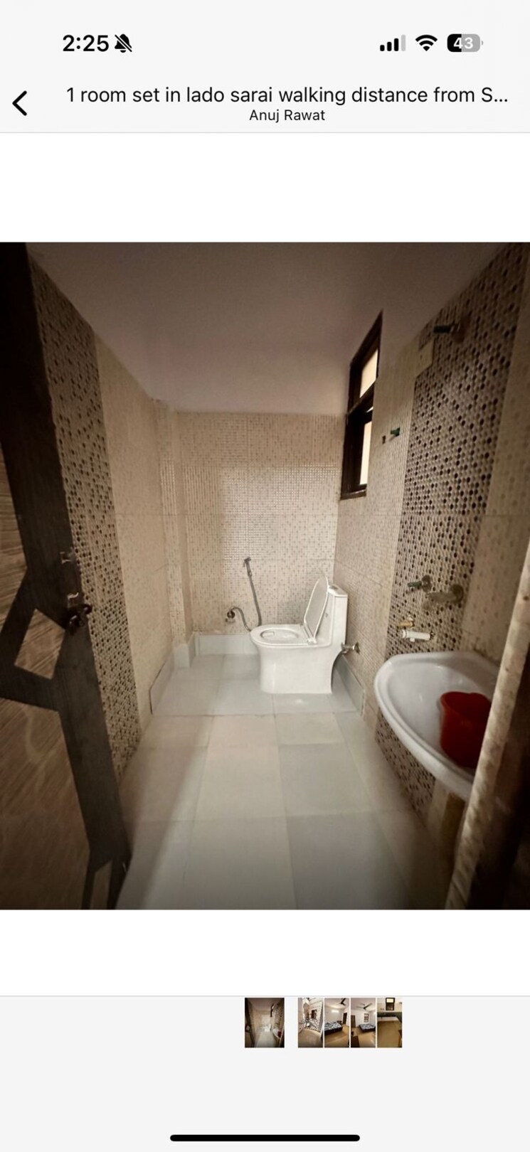 Bathroom, saket 1 Bedroom 450 Sq.Ft. Builder Floor In Saket Delhi 9406153