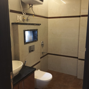Bathroom in 3 BHK Builder Floor at Chattarpur – for Rent