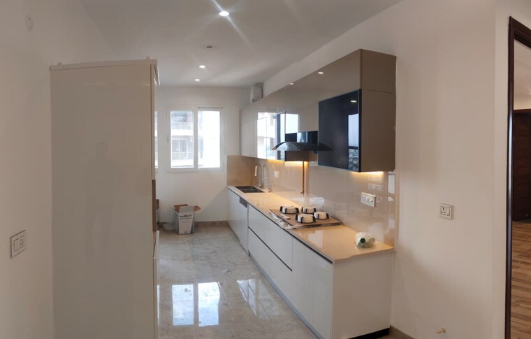 Kitchen, trishla-city 3 Bedroom 1800 Sq.Ft. Apartment In Patiala Road Zirakpur 9406306