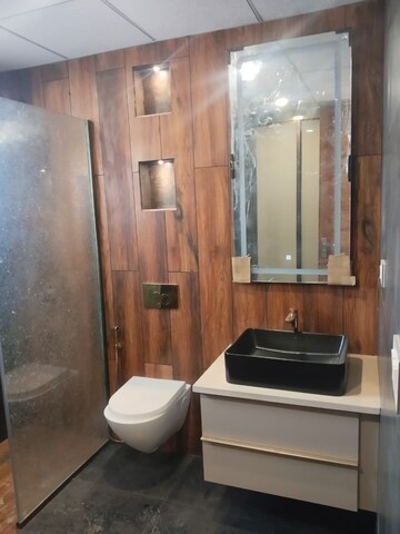 Bathroom in 3 BHK Apartment at Trishla City, Patiala Road – for Rent