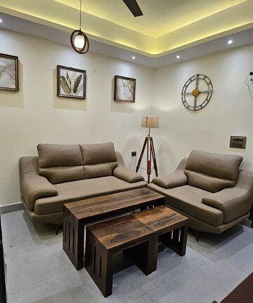 Living Room in 1 BHK Builder Floor at Freedom Fighters Enclave – for Rent