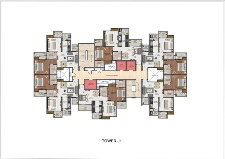 Floor Plan, noida extension 2 Bedroom 970 Sq.Ft. Apartment In Noida Extension Greater Noida 9406998