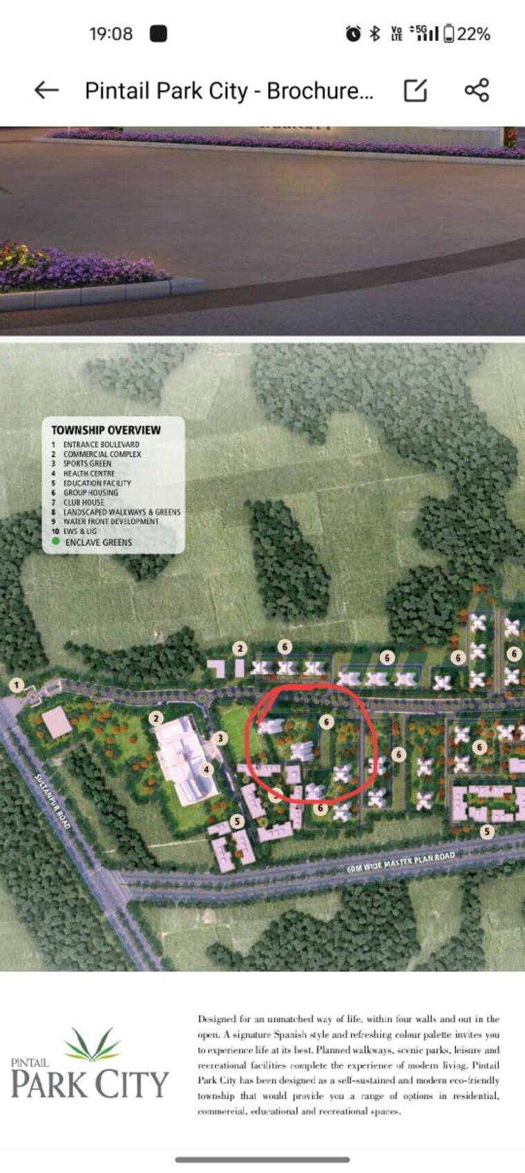 Master Plan, bp-dps-palladio 2 Bedroom 1450 Sq.Ft. Apartment In Mastemau Lucknow 9407120