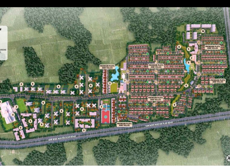 Master Plan, bp-dps-palladio 2 Bedroom 1450 Sq.Ft. Apartment In Mastemau Lucknow 9407120