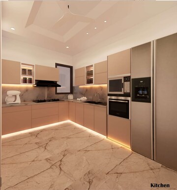 Kitchen in 4 BHK Builder Floor at Ansal Sushant Lok I, Sector 43 – for Sale