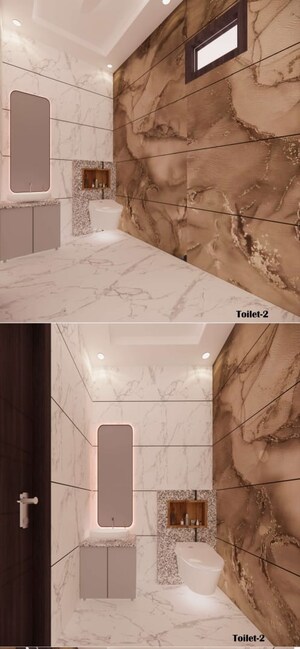 Bathroom in 4 BHK Builder Floor at Ansal Sushant Lok I, Sector 43 – for Sale