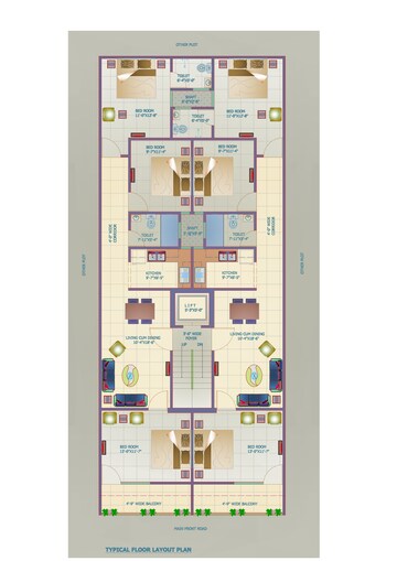 Floor Plan in 3 BHK Builder Floor at Govindpuri – for Sale