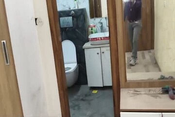 Bathroom in 4 BHK Builder Floor at Sector 15 Dwarka – for Rent