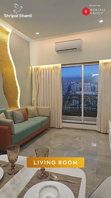 Living Room in 1 BHK Apartment at Shripal Shanti, Virar West – for Sale