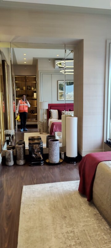 Living Room in 2 BHK Apartment at Chandak Cornerstone, Worli – for Rent