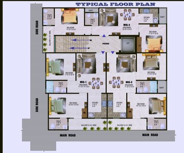 Floor Plan in 2 BHK Builder Floor at Noida Extension – for Sale