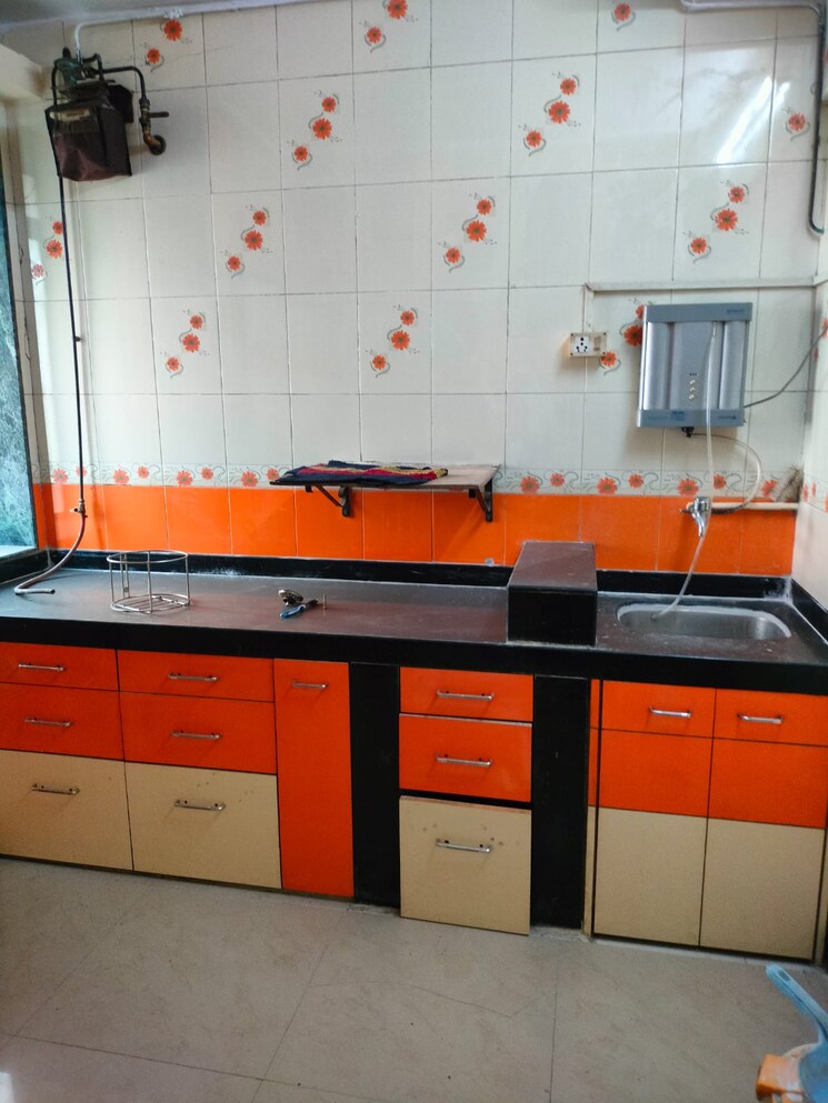 Kitchen, ashray-apartment 1 Bedroom 550 Sq.Ft. Apartment In Panchsheel Nagar Thane 9409764
