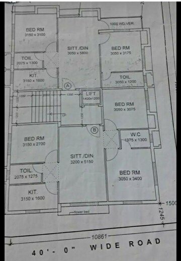 Floor Plan in 2 BHK Builder Floor at Kalighat – for Sale