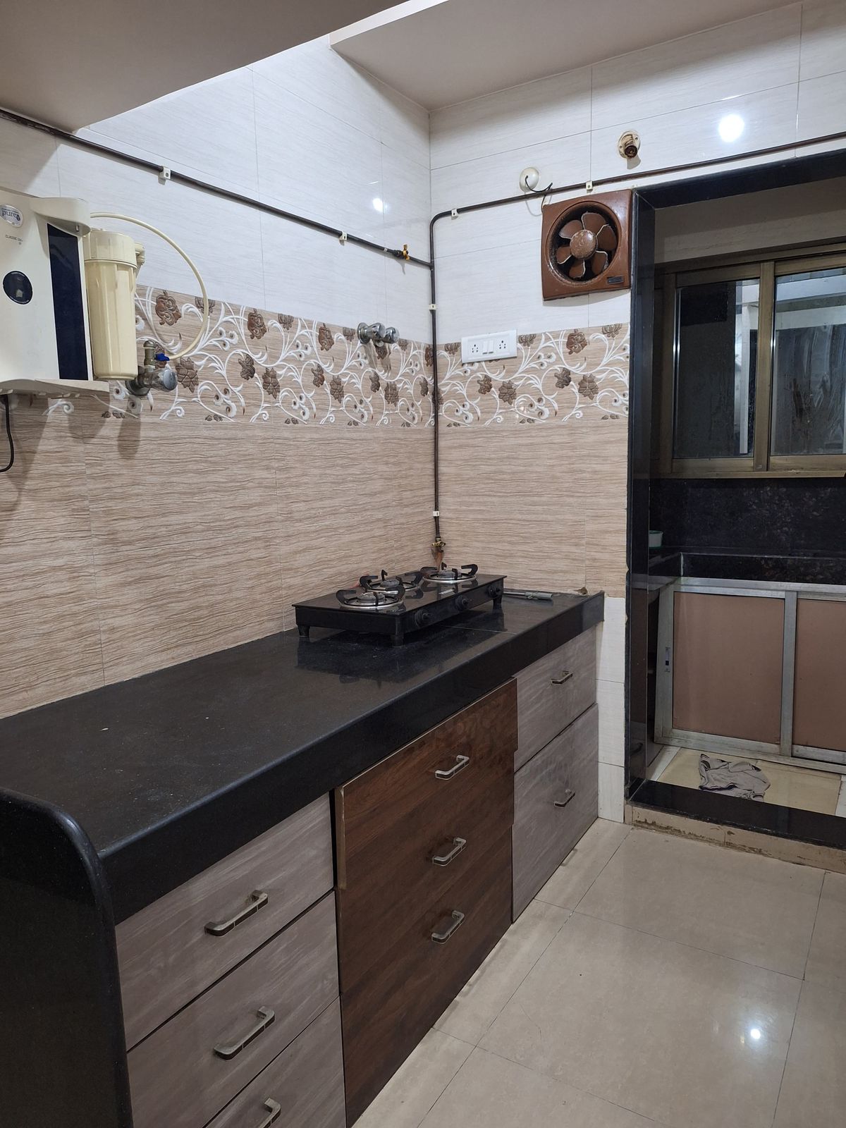 Kitchen in 1 BHK Apartment at Chandak 34 Park Estate, Goregaon West – for Rent
