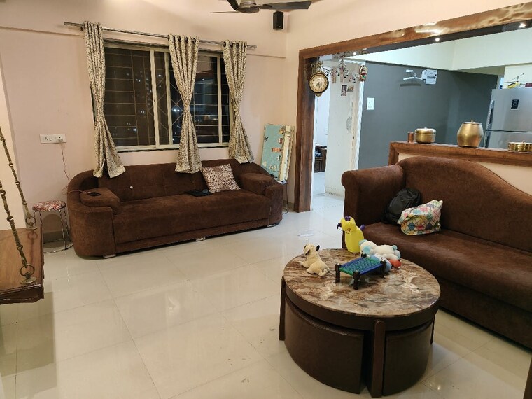 Living Room, raj-heramb-regalia-residency 2 Bedroom 1000 Sq.Ft. Apartment In Bavdhan Pune 9410655