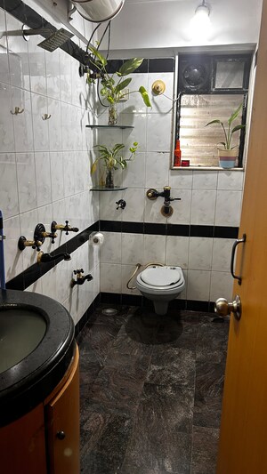 Attached Bathroom in 2 BHK Apartment at Chandak 34 Park Estate, Goregaon West – for Rent