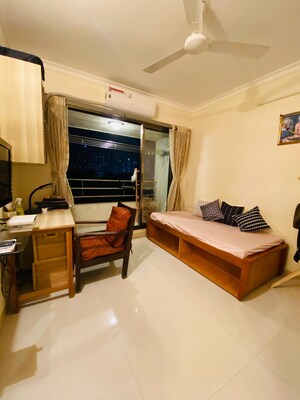 Living Room in 3 BHK Apartment at Chandak 34 Park Estate, Goregaon West – for Rent