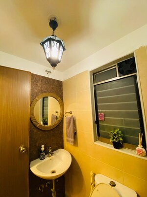 Bathroom in 3 BHK Apartment at Chandak 34 Park Estate, Goregaon West – for Rent