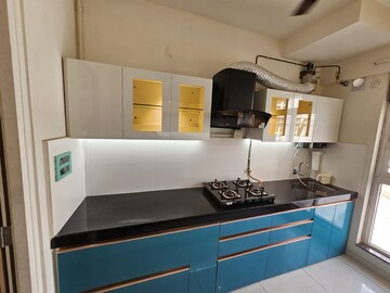 Kitchen in 3 BHK Apartment at Godrej Emerald, Ghodbunder Road – for Rent