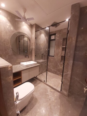 Bathroom in 3 BHK Builder Floor at Ansal Sushant Floors, Sushant Lok ii – for Rent