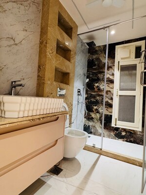 Bathroom in 2 BHK Apartment at Lodha Vista, Lower Parel – for Rent