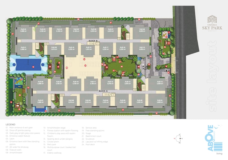 Master Plan, om-sree-skypark 4 Bedroom 2600 Sq.Ft. Apartment In Kompally Hyderabad 9411909