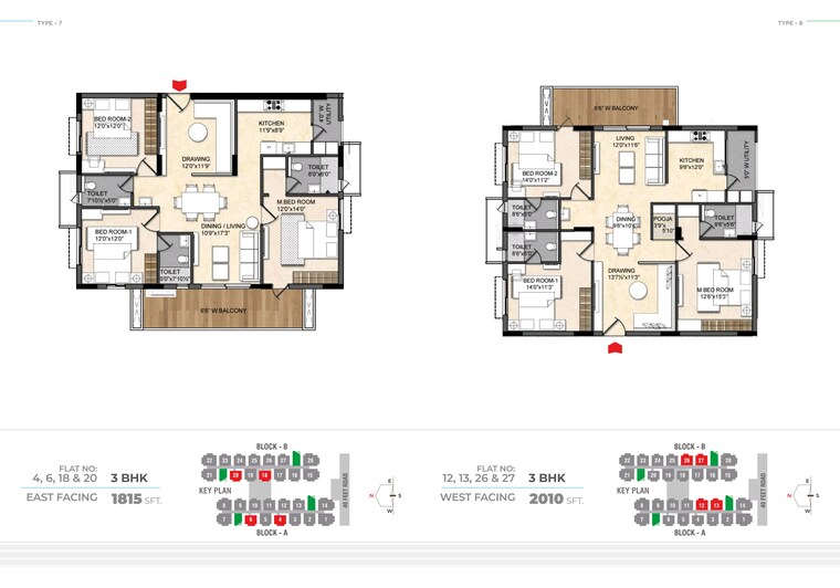 Floor Plan, om-sree-skypark 4 Bedroom 2600 Sq.Ft. Apartment In Kompally Hyderabad 9411909