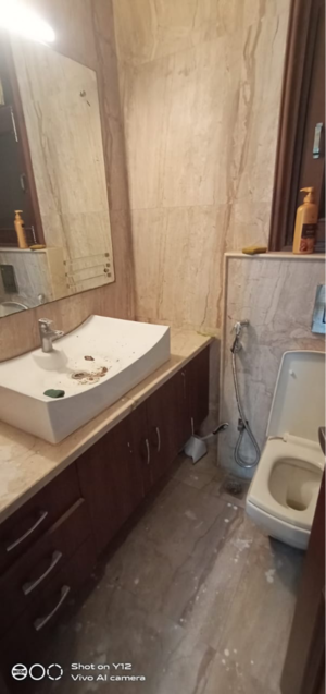 Bathroom in 3 BHK Builder Floor at S 27 Luxury Homes, Greater Kailash – for Rent