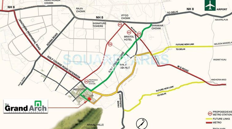 Map Location, ireo-the-grand-arch 3 Bedroom 2164 Sq.Ft. Apartment In Sector 58 Gurgaon 9412148