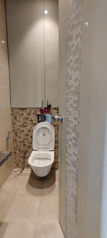 Bathroom in 3 BHK Apartment at Enpar Lotus Residency, Lower Parel – for Rent