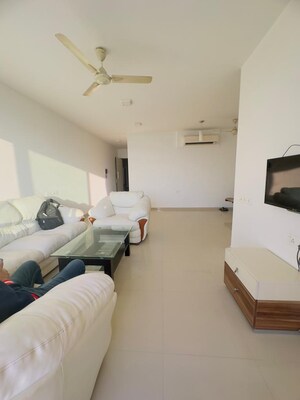 Living Room in 3 BHK Apartment at Lake Home, Powai – for Rent