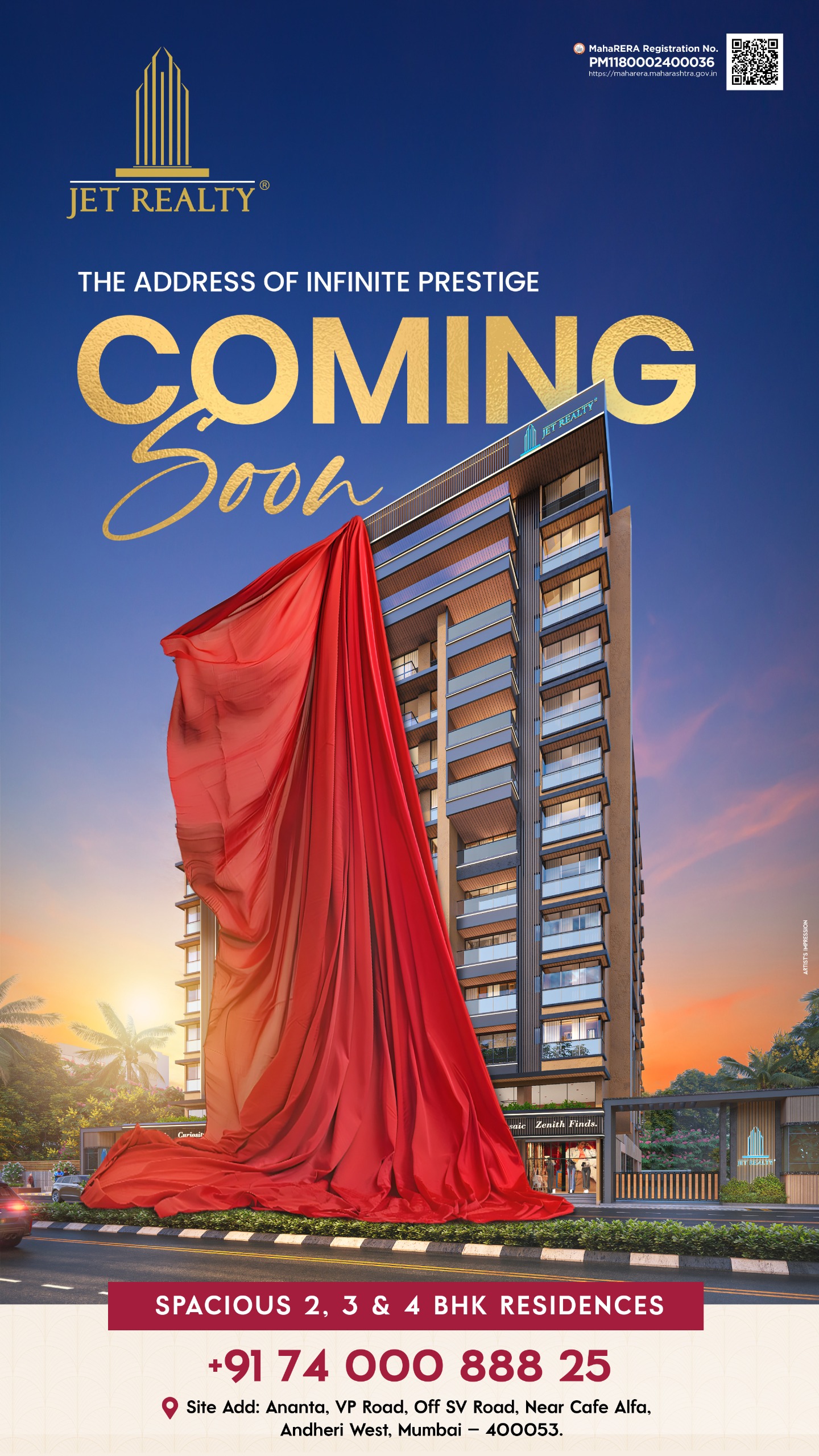 2 BHK 598 Sq.Ft. Apartment in Jet Ananta