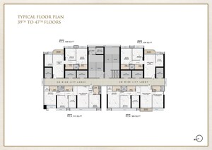 Floor Plan in 2 BHK Apartment at Ravi The Gateway, Kandivali West – for Sale