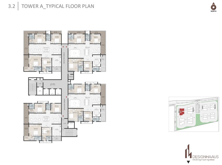 Floor Plan, namishree-vrindavan 3 Bedroom 2190 Sq.Ft. Apartment In Kondapur Hyderabad 9413064