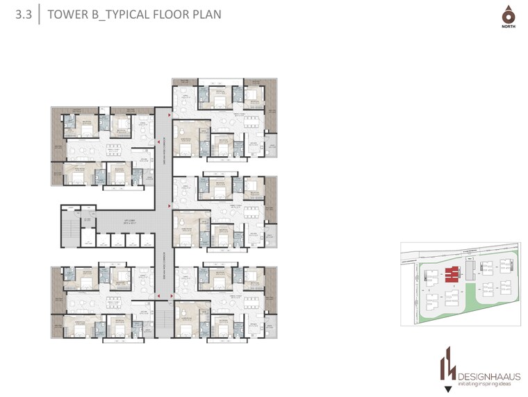 Floor Plan, namishree-vrindavan 3 Bedroom 2190 Sq.Ft. Apartment In Kondapur Hyderabad 9413064