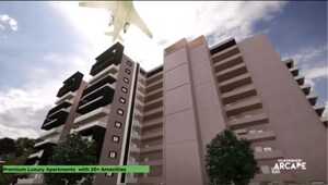 Staircase in 2 BHK Apartment at Vijaya Bheri Arcade, Adibatla – for Sale