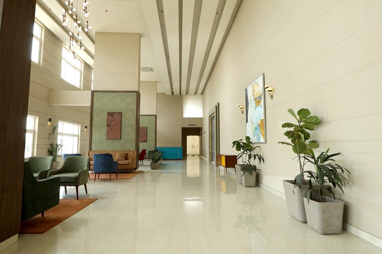 Living Room, paramount-golfforeste Studio 435 Sq.Ft. Apartment In Zeta I Greater Noida Greater Noida 9413436