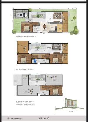 Floor Plan in 4 BHK Villa at BSR Dain Tree, Sarjapur – for Sale