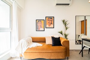 Living Room in 1 BHK Apartment at Skylink Sky Heights, Andheri East – for Sale