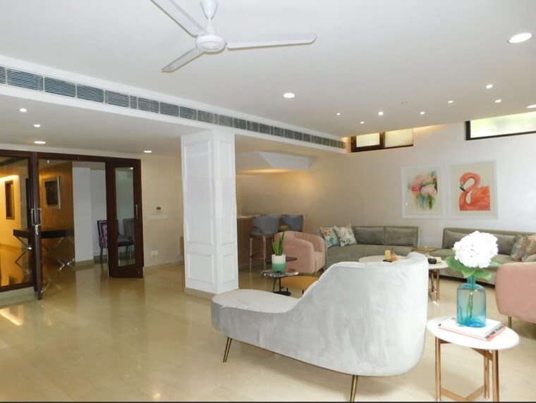 Living Room, anand lok 4 Bedroom 4500 Sq.Ft. Apartment In Anand Lok Delhi 9414980