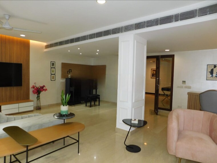 Living Room, anand lok 4 Bedroom 4500 Sq.Ft. Apartment In Anand Lok Delhi 9414980