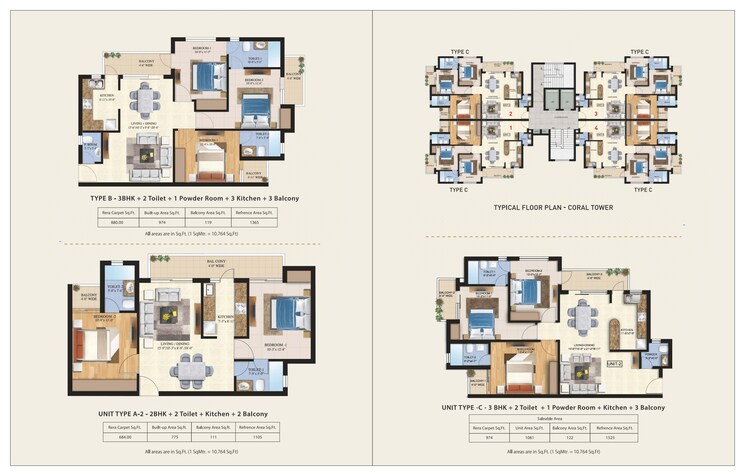 Floor Plan, ajit-oro-atlantis 2 Bedroom 1105 Sq.Ft. Apartment In Jankipuram Lucknow 9415685