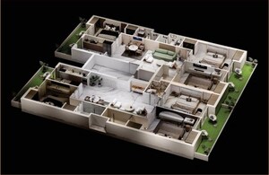 Floor Plan in 3 BHK Apartment at Dhakoli – for Sale