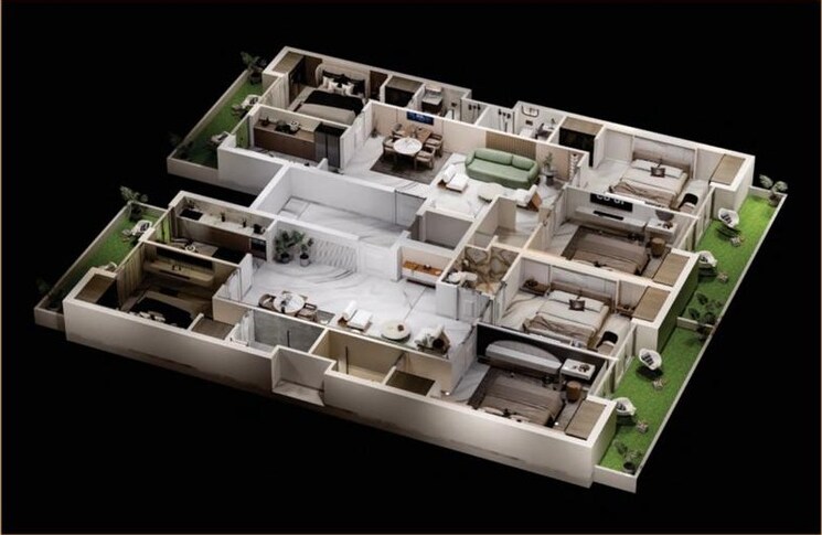 Floor Plan, dhakoli 3 Bedroom 200 Sq.Yd. Apartment In Dhakoli Zirakpur 9415964