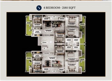 Floor Plan in 3 BHK Apartment at Dhakoli – for Sale