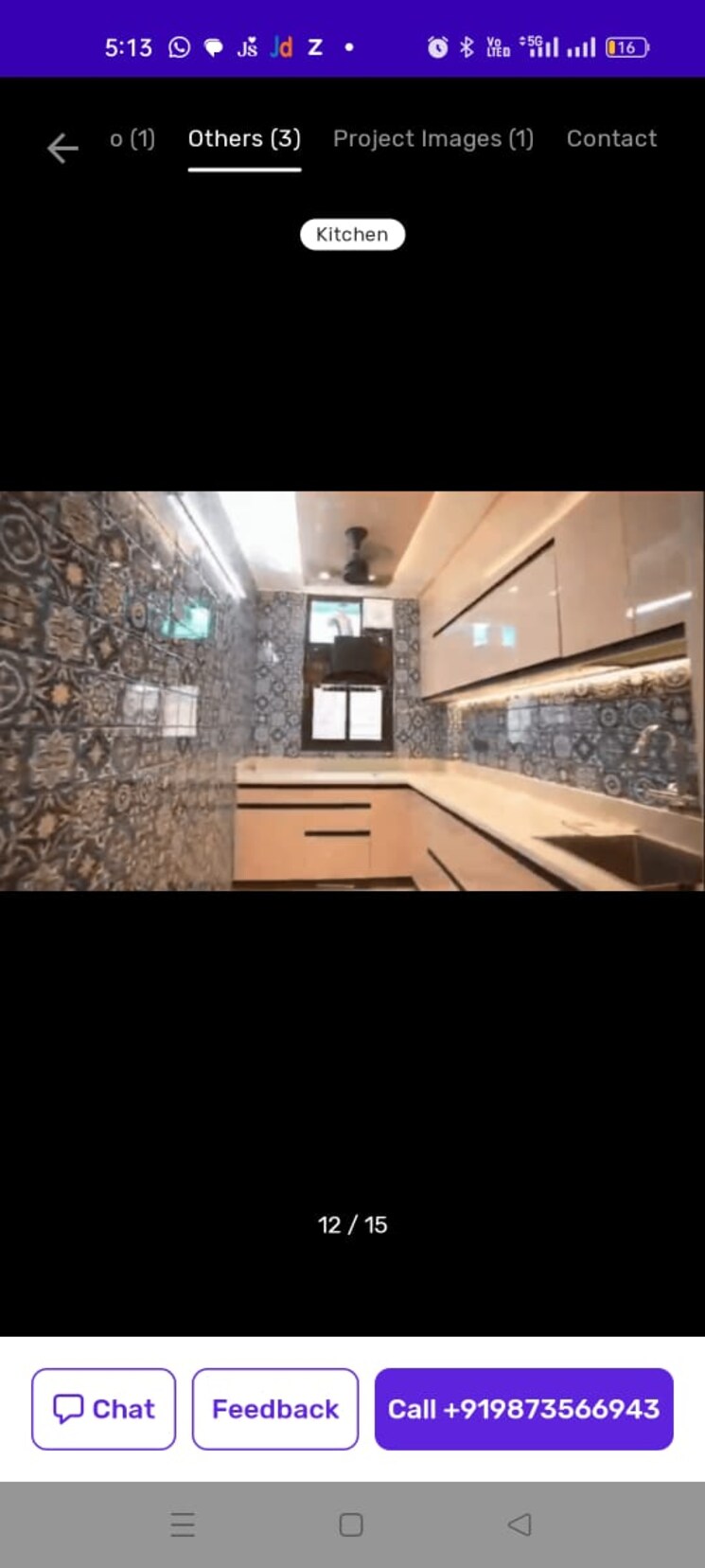 Kitchen, anand niketan 3 Bedroom 300 Sq.Yd. Builder Floor In Anand Niketan Delhi 9416160