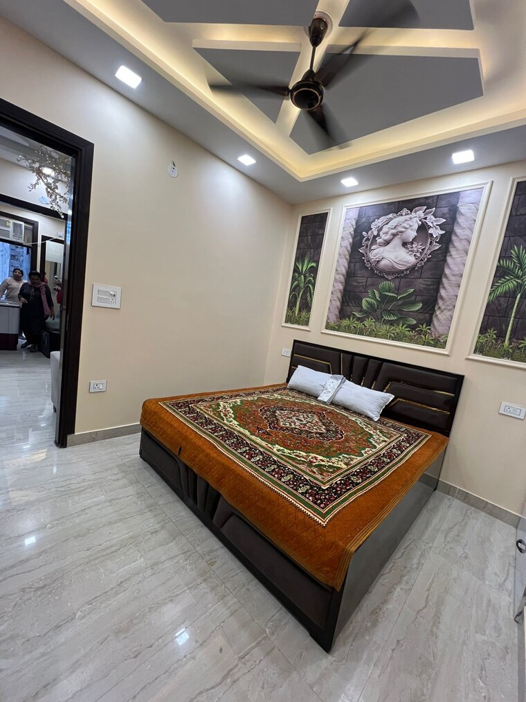 Bedroom, dwarka mor 2 Bedroom 700 Sq.Ft. Builder Floor In Dwarka Mor Delhi 9416492